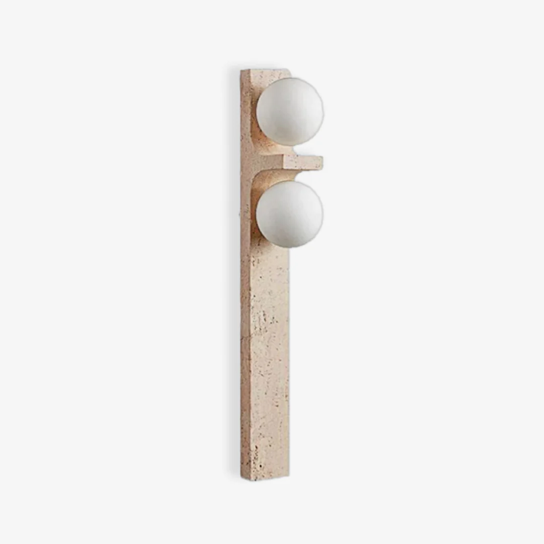 Dependable Birae Travertine Wall Lamp Consistent