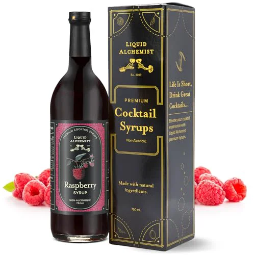 Lightweight Raspberry Syrup for Cocktails 25.4 Fl Oz Long-Lasting