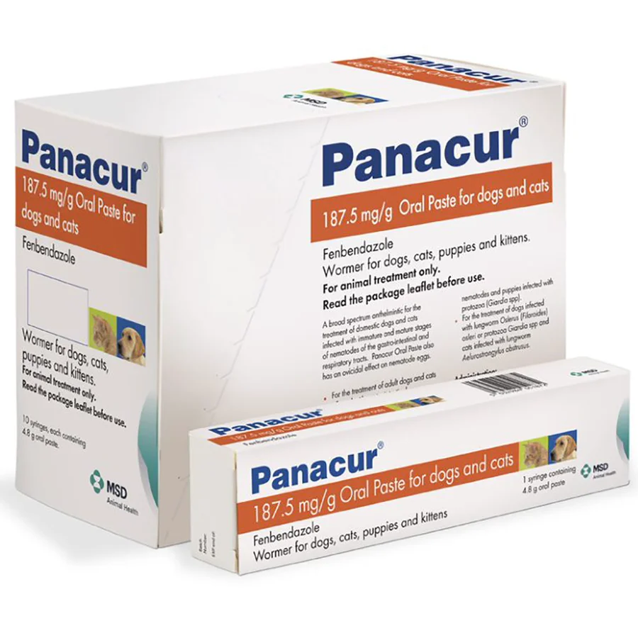 Functional Panacur Worming Paste 18.75 for Cats， Kittens， Dogs Puppies 5g Certified