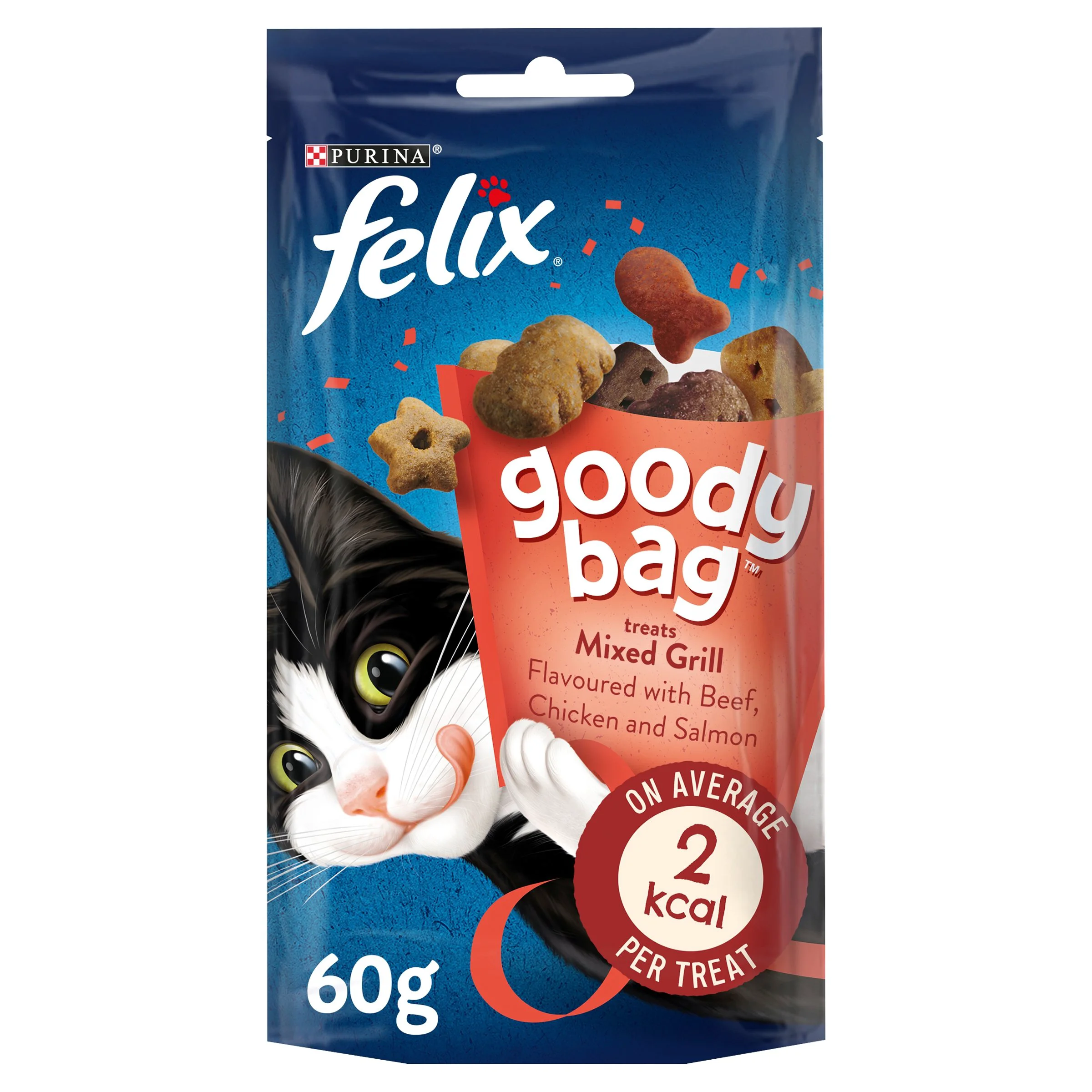 Powerful Felix Goody Bag Cat Treats Mixed Grill 60g Relaxed