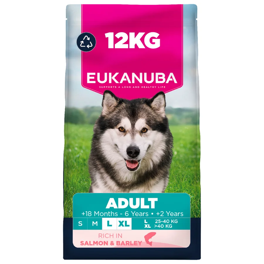 Crafted Eukanuba Large Adult Dry Dog Food Salmon Barley 12kg Luxury