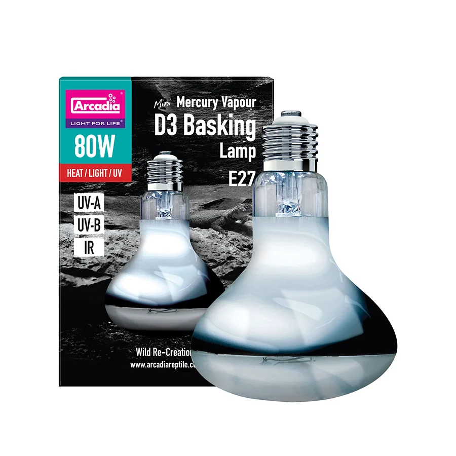 Fine Arcadia 2nd Generation Mini D3 UV Basking Lamp 80W Innovative