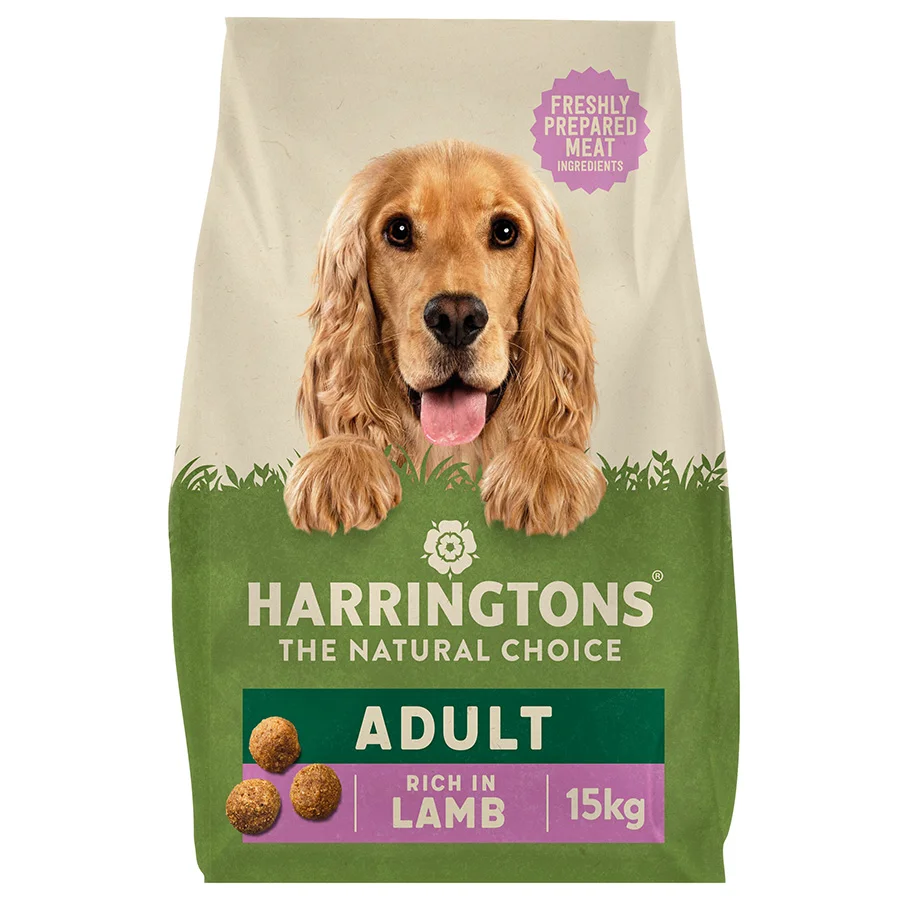 Fast Harringtons Complete Natural Adult Dry Dog Food Lamb Rice 15kg Contemporary