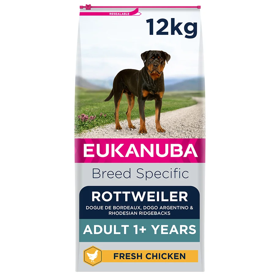Trusted Eukanuba Rottweiler Adult Dry Dog Food Chicken 12kg Excellent