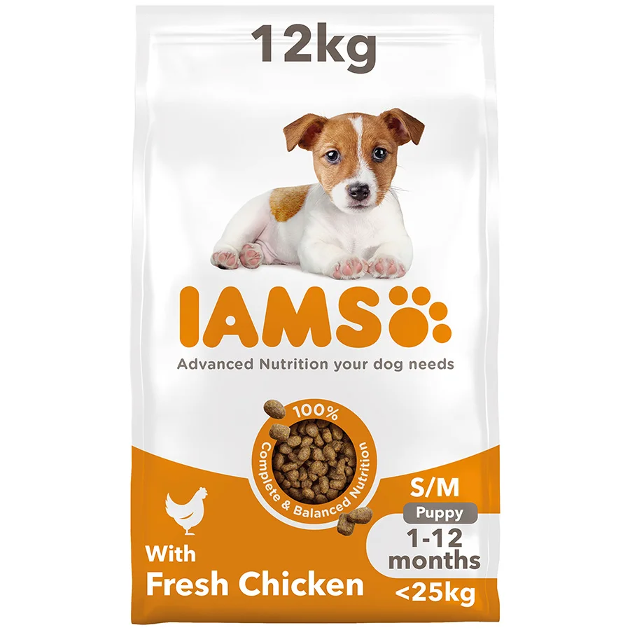Trendy Iams Small Medium Breed Puppy Dry Dog Food Chicken 12kg Natural