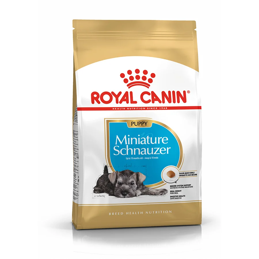 Reusable Royal Canin Miniature Schnauzer Puppy Dry Dog Food 1.5kg Recyclable