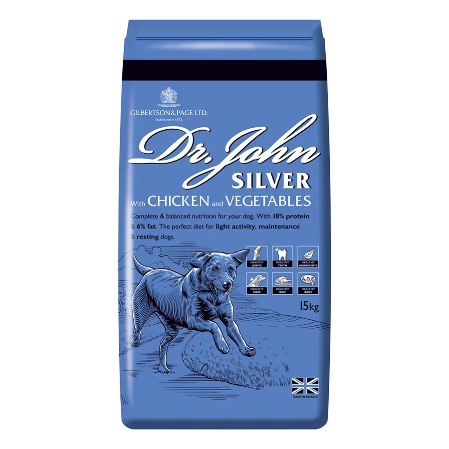 Premium Material Dr John Silver Working Adult Senior Dry Dog Food 15kg Premium