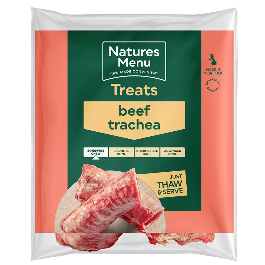Traditional Natures Menu Adult Dog Raw Beef Trachea Treat 2 Pack Professional