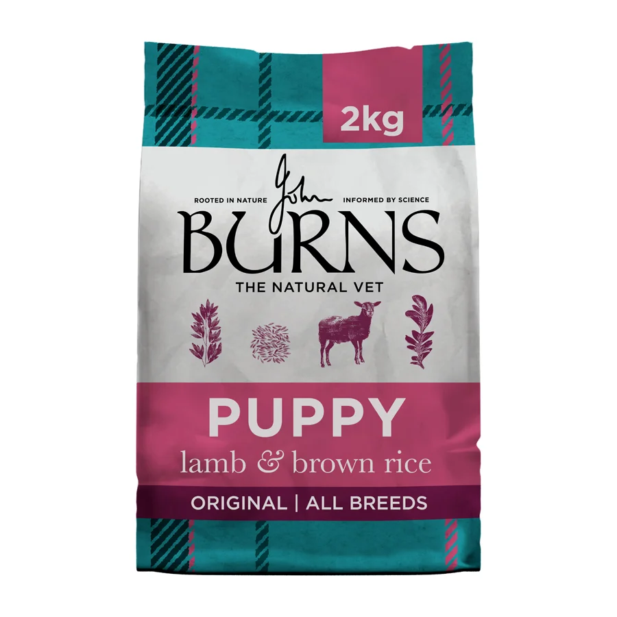 Sustainable Burns Puppy Dry Dog Food Lamb Rice 2kg Solid