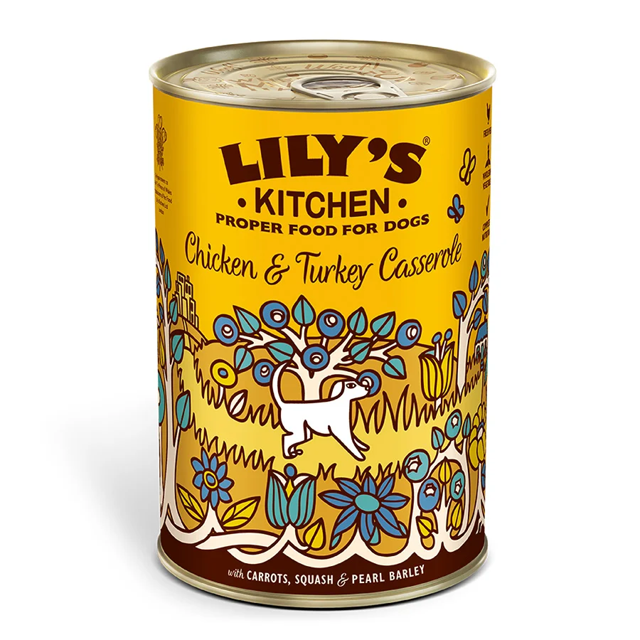 Exclusive Lily x27 s Kitchen Casserole Adult Wet Dog Food Chicken Turkey 400g Versatile