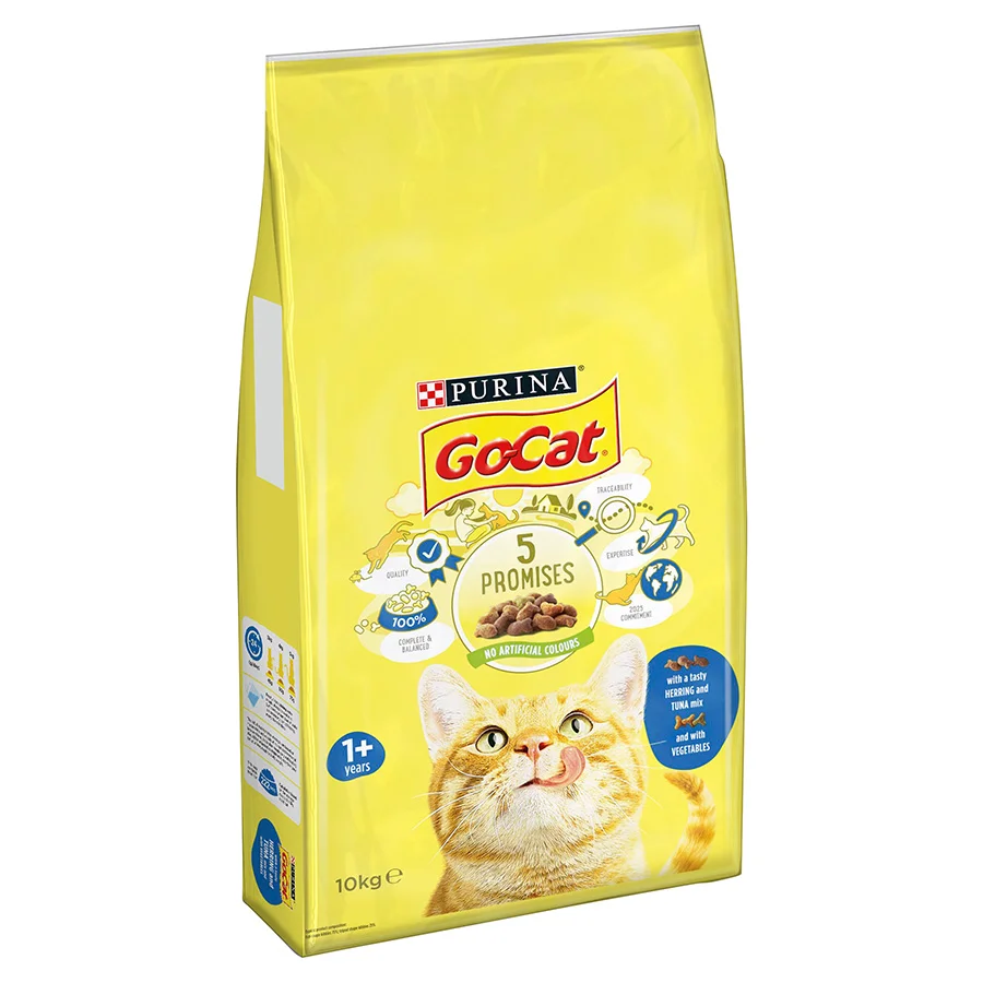 Pure Go Cat Adult Dry Cat Food Tuna Herring Veg 10kg Fashionable