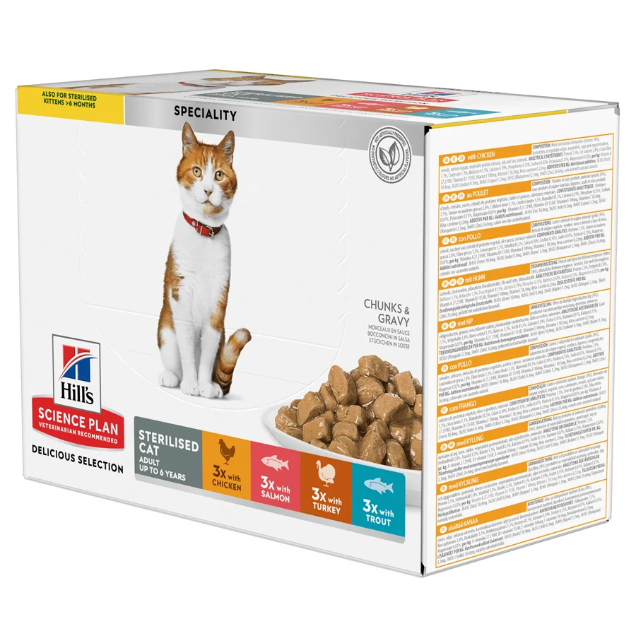 Solid Hill x27 s Science Plan Sterilised Adult Wet Cat Food 12x85g Fast