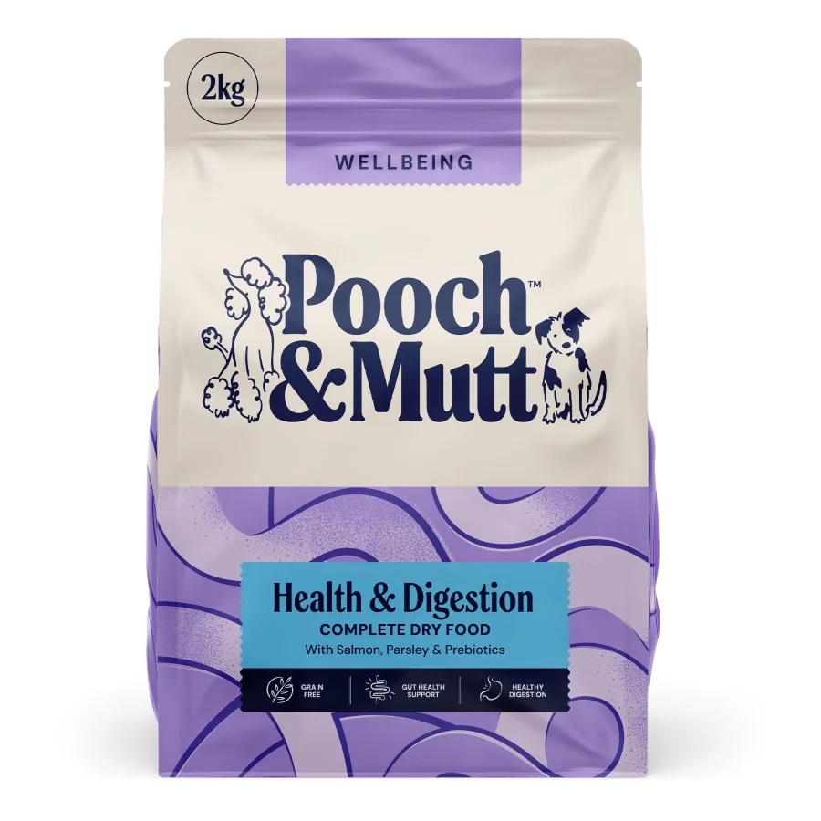 Lightweight Pooch Mutt Health Digestion Grain Dry Dog Food Salmon 2kg Verified