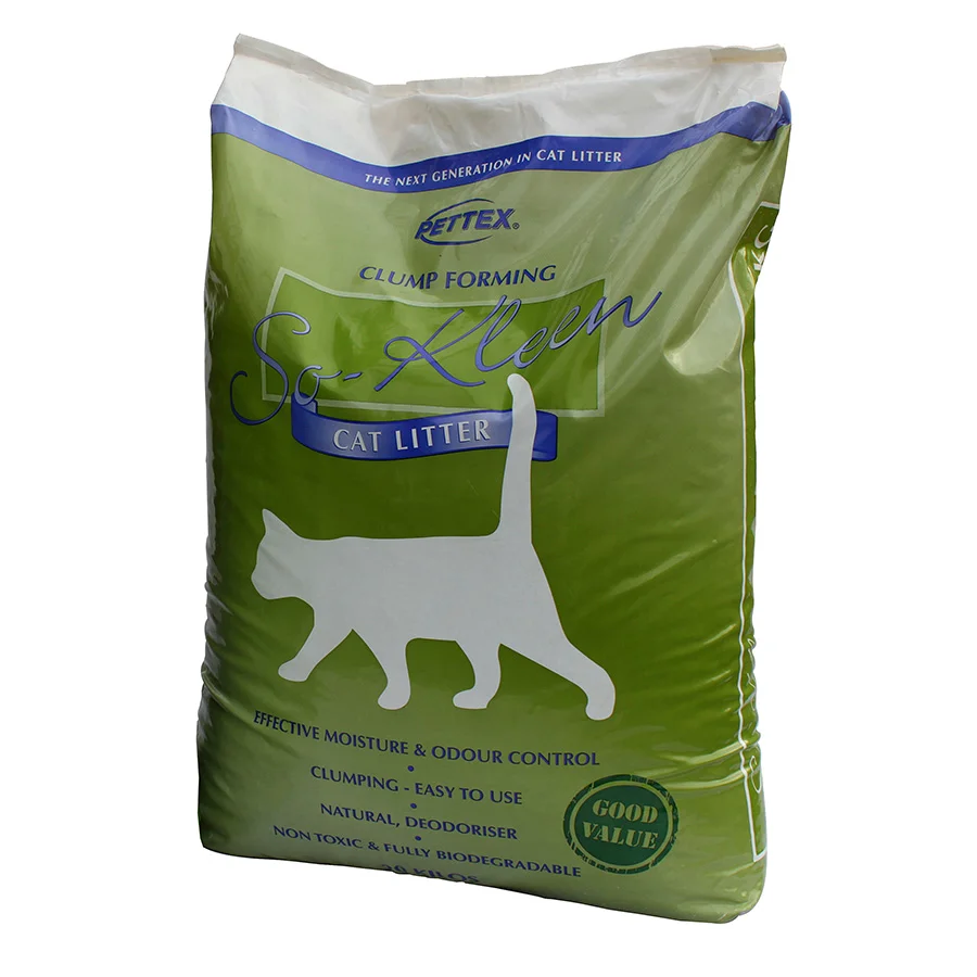 Reliable So-Kleen Clumping Cat Litter 20kg Safe