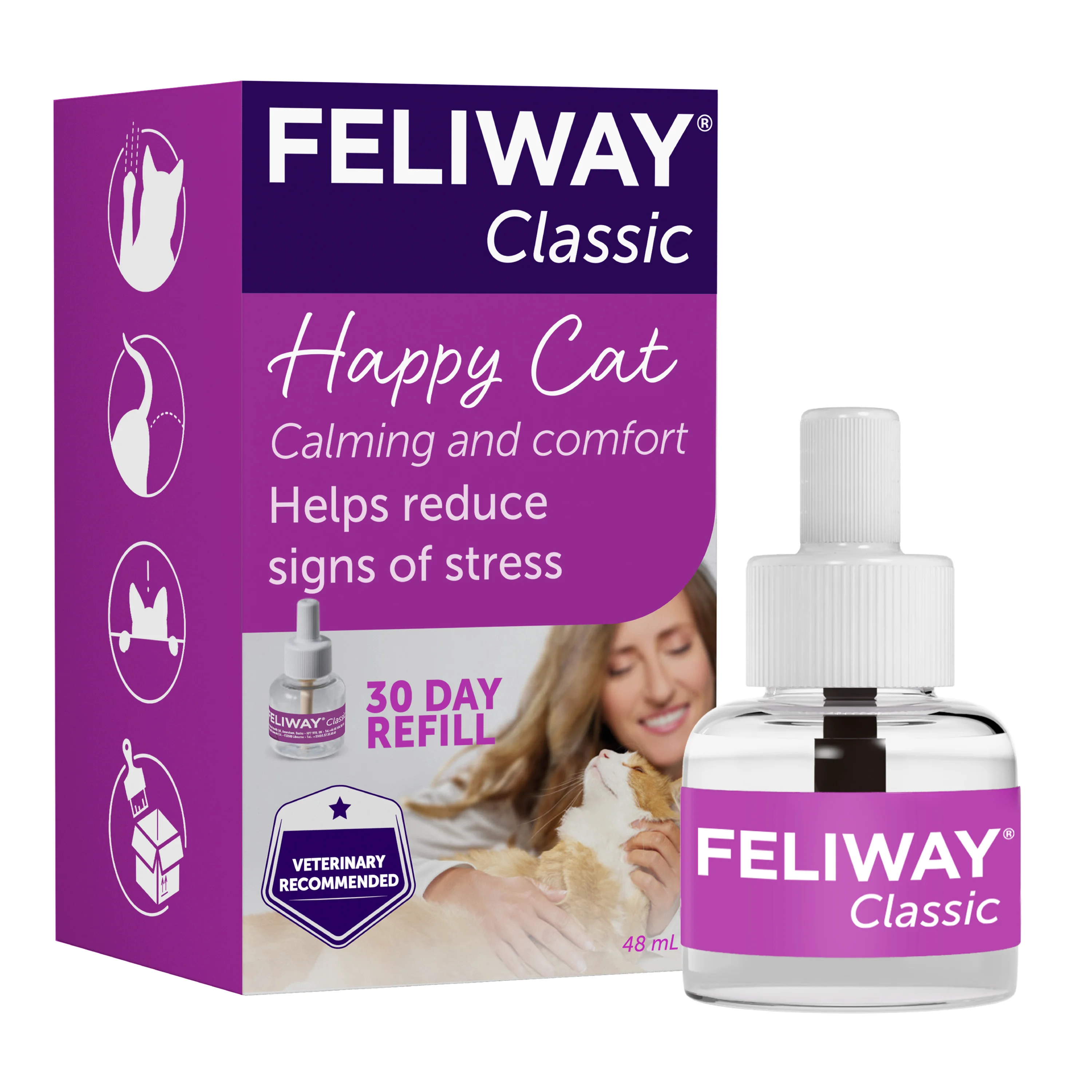 Smart Feliway Classic Calming Pheromone Single Refill for Cats 48ml Traditional