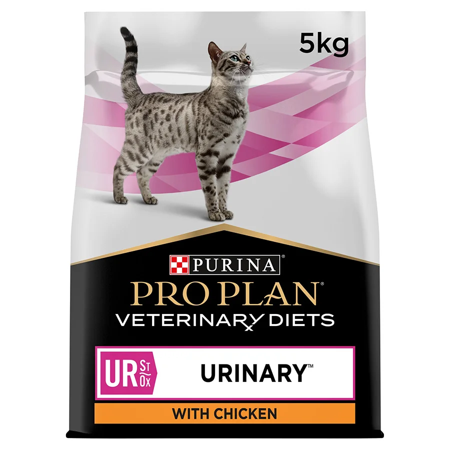 Refined Pro Plan Vet Diet UR Urinary Dry Cat Food Chicken 5kg Green