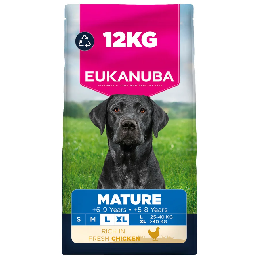 Proven Eukanuba Large Breed Mature Dry Dog Food Chicken 12kg Fine Crafted