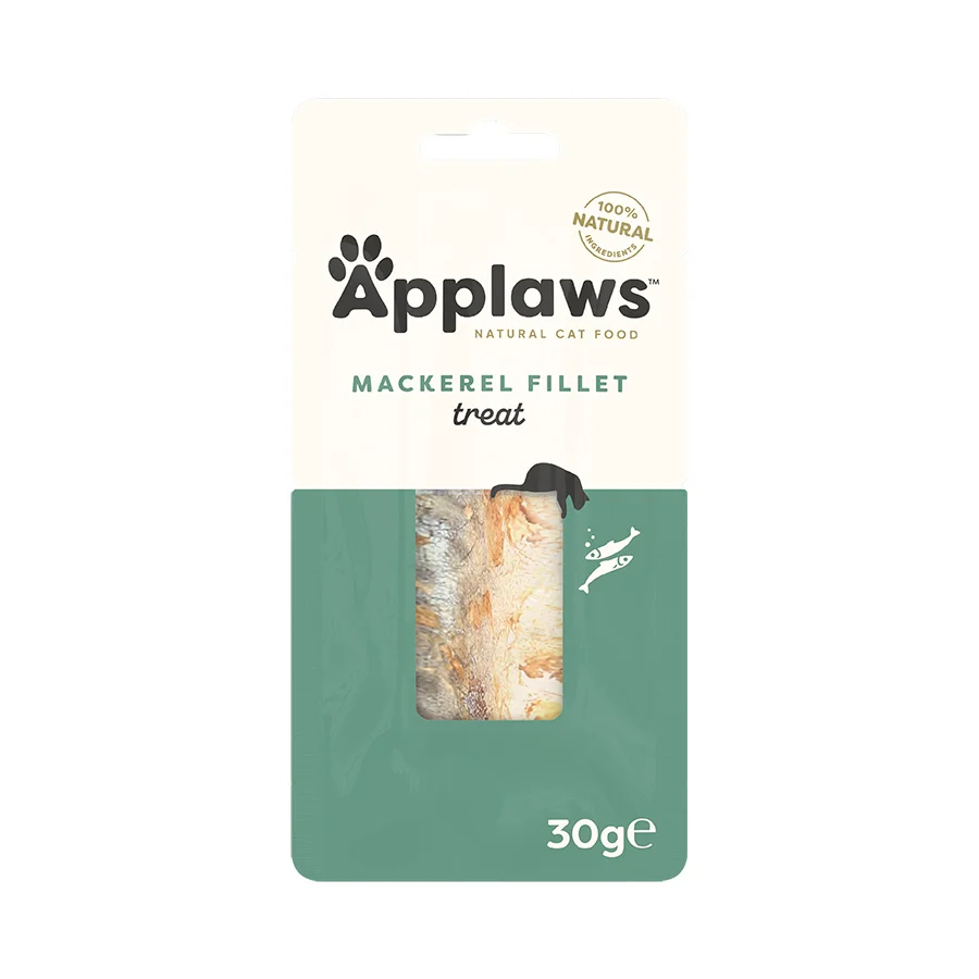 Advanced Applaws Natural Adult Cat Treat Mackerel Fillet 30g Sophisticated