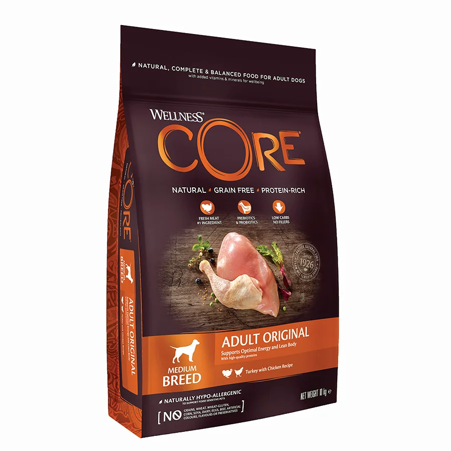 Verified Wellness Core Complete Medium Breed Adult Dry Dog Food Turkey with Chicken 10kg Trendy