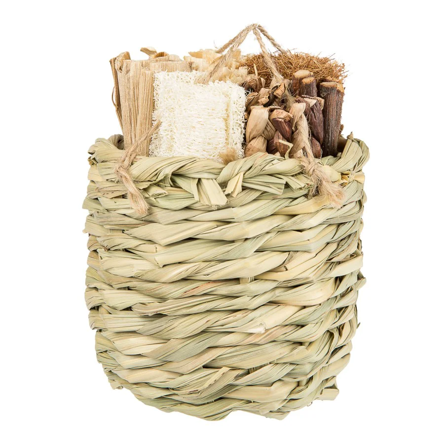 Innovative Woodlands Edible Small Animal Basket Toy Expertly Made