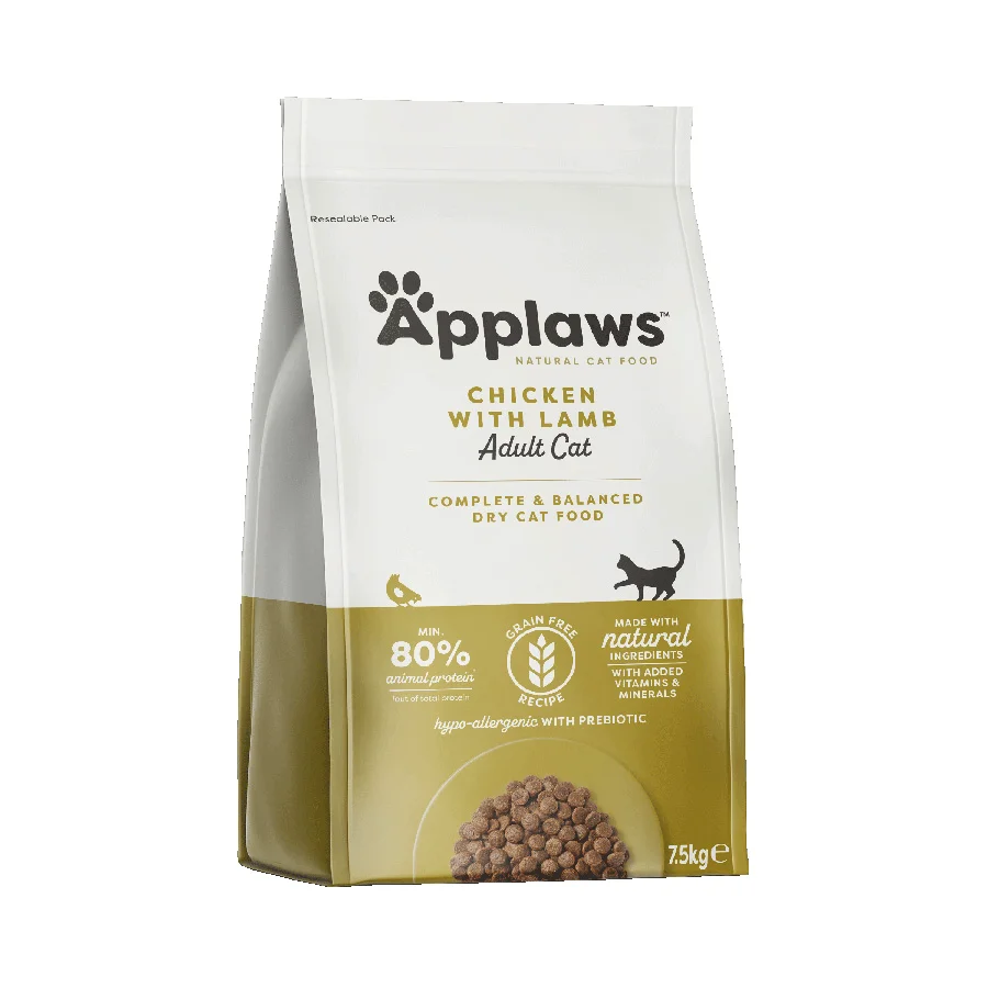 Trendy Applaws Complete Balanced Grain Dry Adult Cat Food Chicken with Lamb 7.5kg Fast