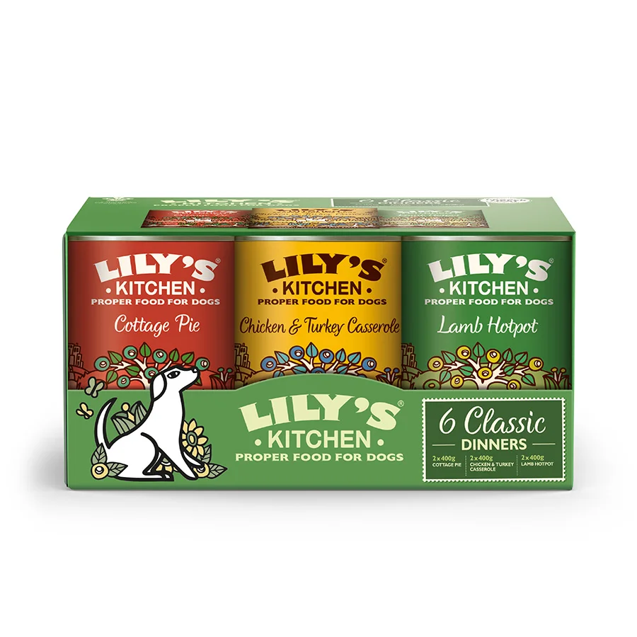 Smart Lily x27 s Kitchen Classic Dinners Wet Adult Dog Food Multipack 6x400g Smooth