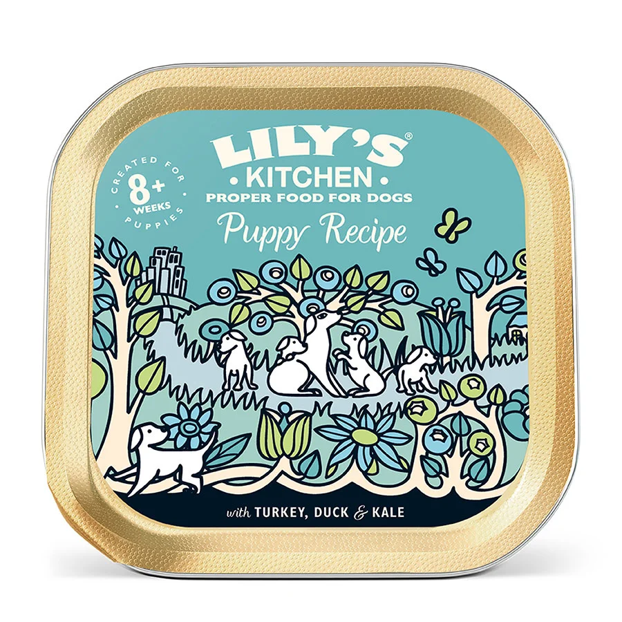 Innovative Lily x27 s Kitchen Puppy Recipe Wet Dog Food Turkey， Duck Kale 150g Unique