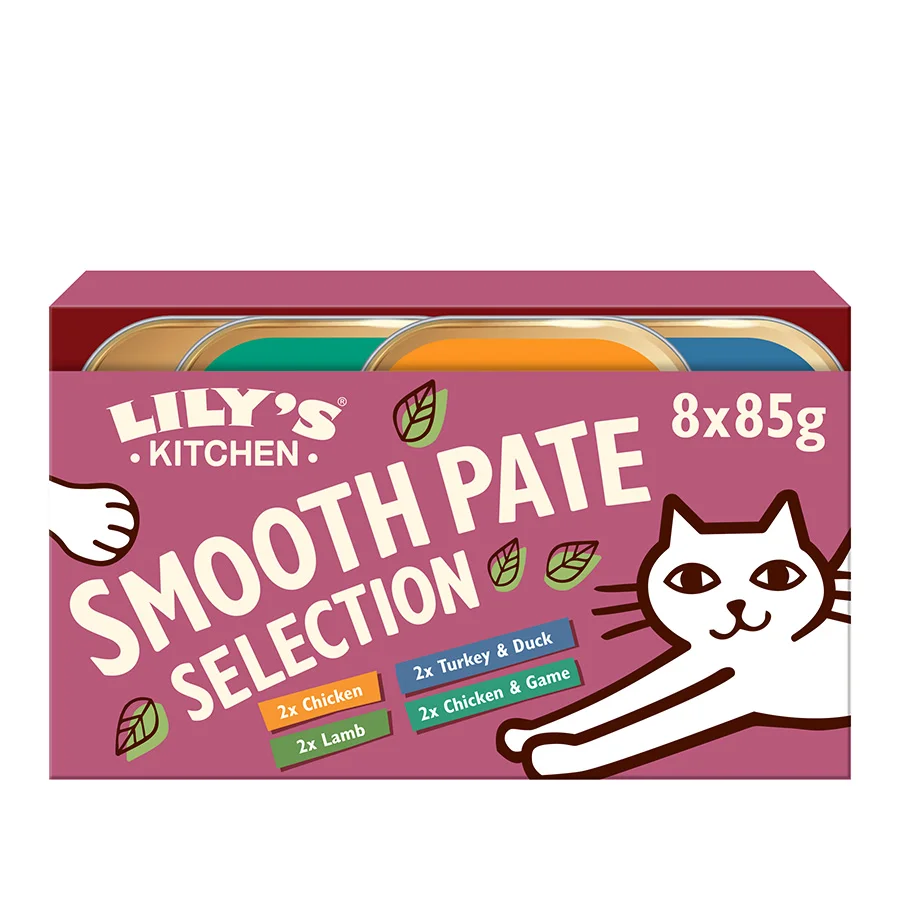Selected Lily x27 s Kitchen Complete Adult Cat Pate Food 8x85g Organic