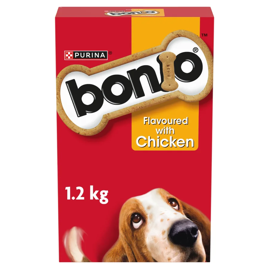 Environmentally Friendly Bonio Biscuits Dry Dog Food with Chicken 1.2kg Practical