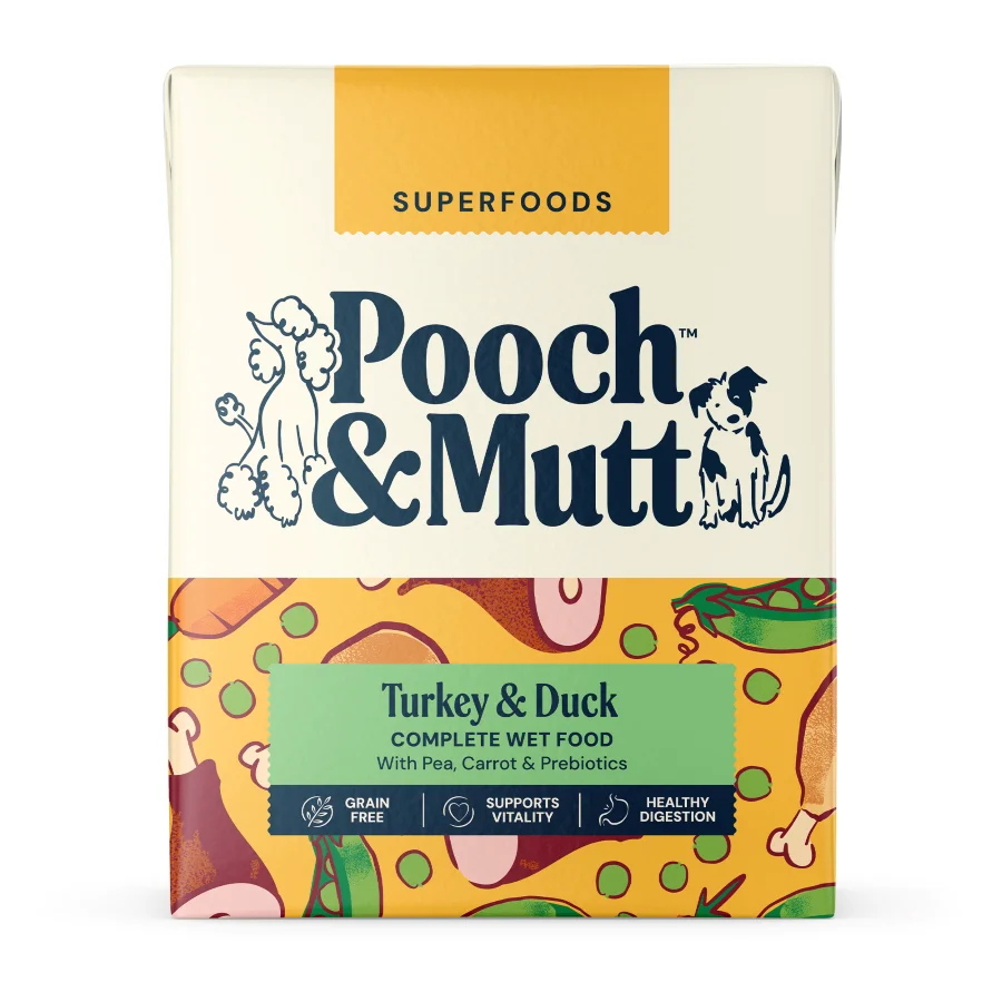 User-Friendly Pooch Mutt Wet Dog Food with Turkey Duck 375g Eco-Friendly