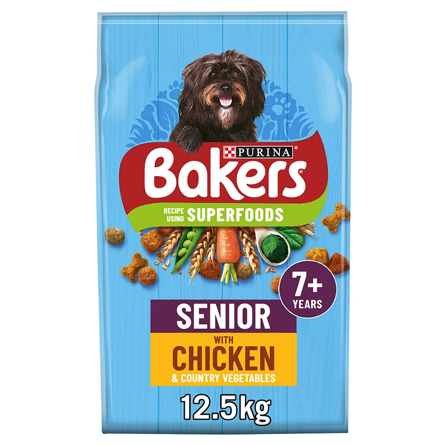 Durable Bakers Senior Dry Dog Food Chicken Veg 12.5kg Crafted