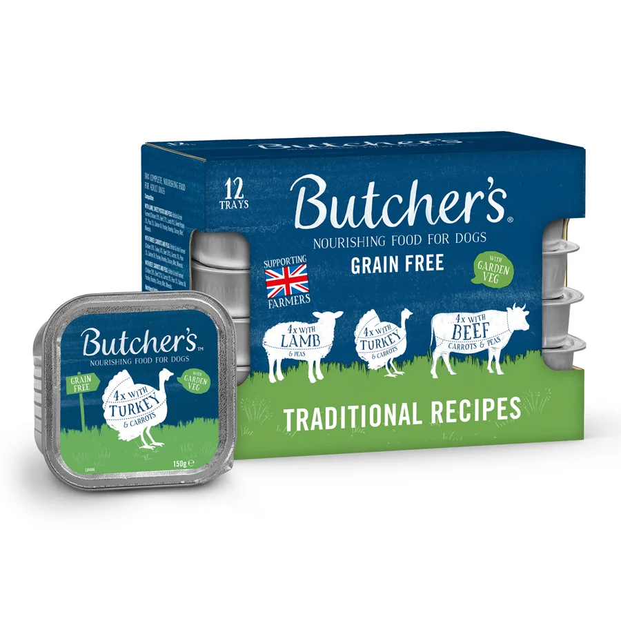 Trendy Butcher x27 s Grain Traditional Recipes Adult Wet Dog Food 12x150g Optimized