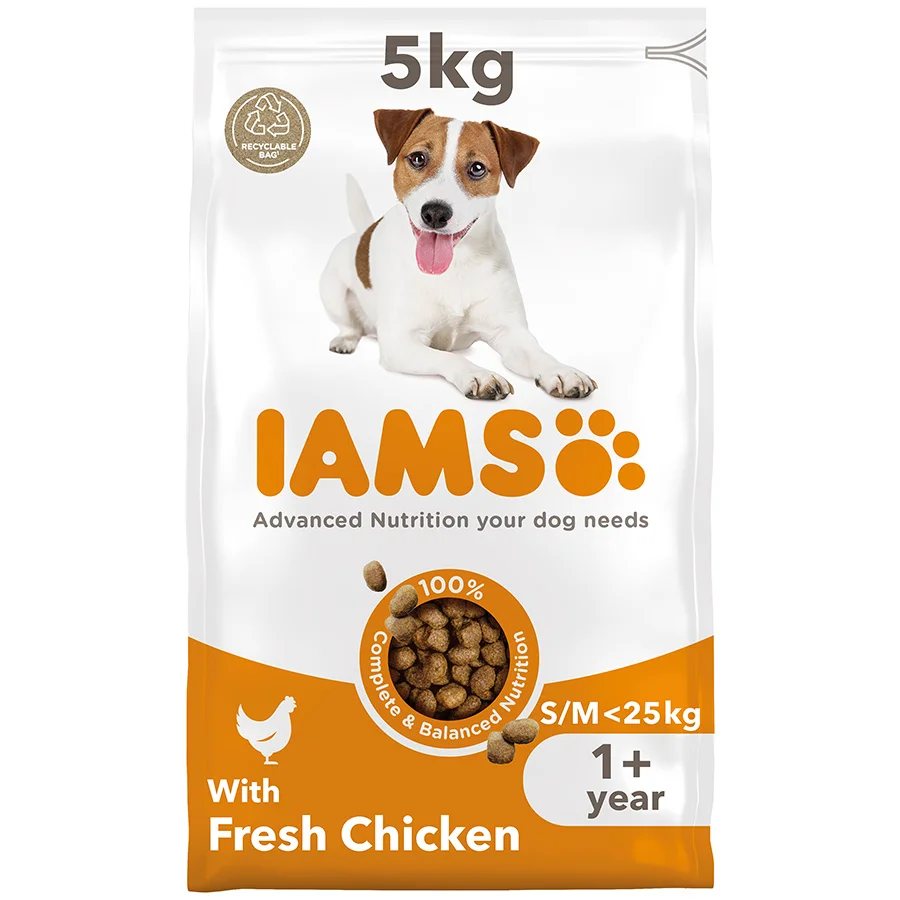 Reliable Iams Small Medium Adult Dry Dog Food Chicken 5kg Original