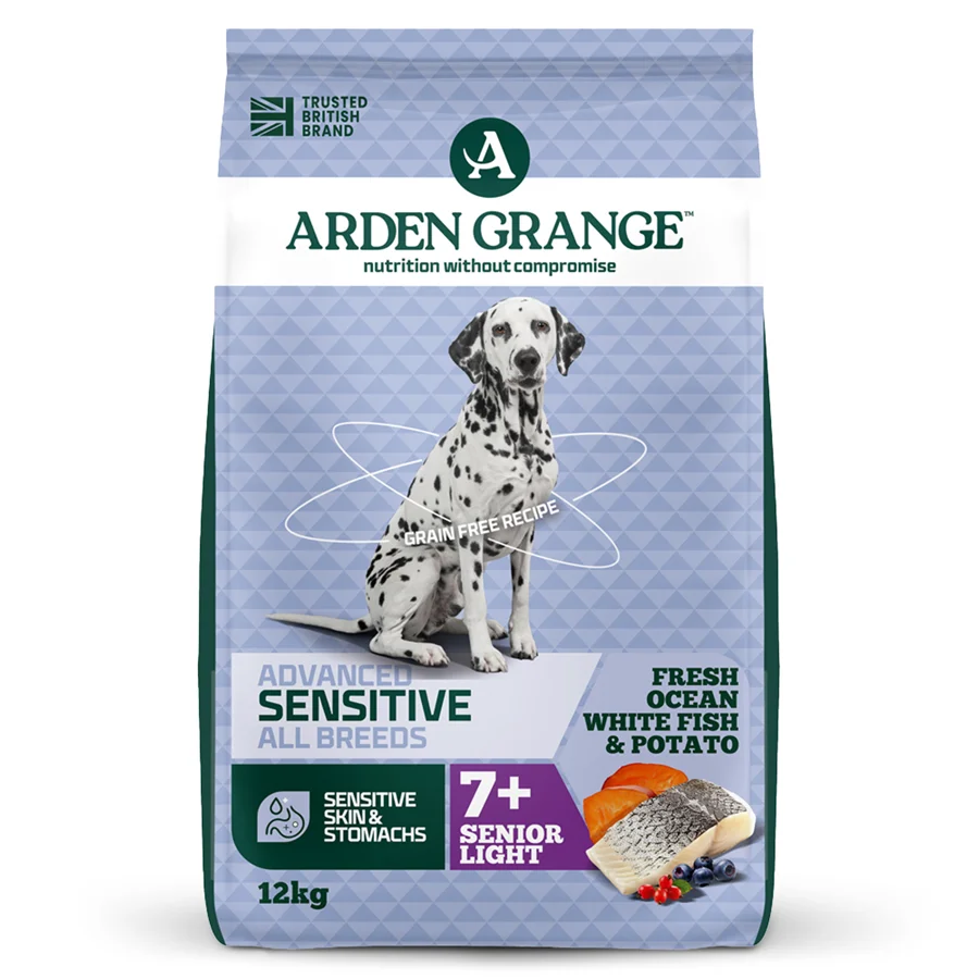 Excellent Arden Grange Sensitive Light Senior Dry Dog Food Fish Potato 12kg Premium Material