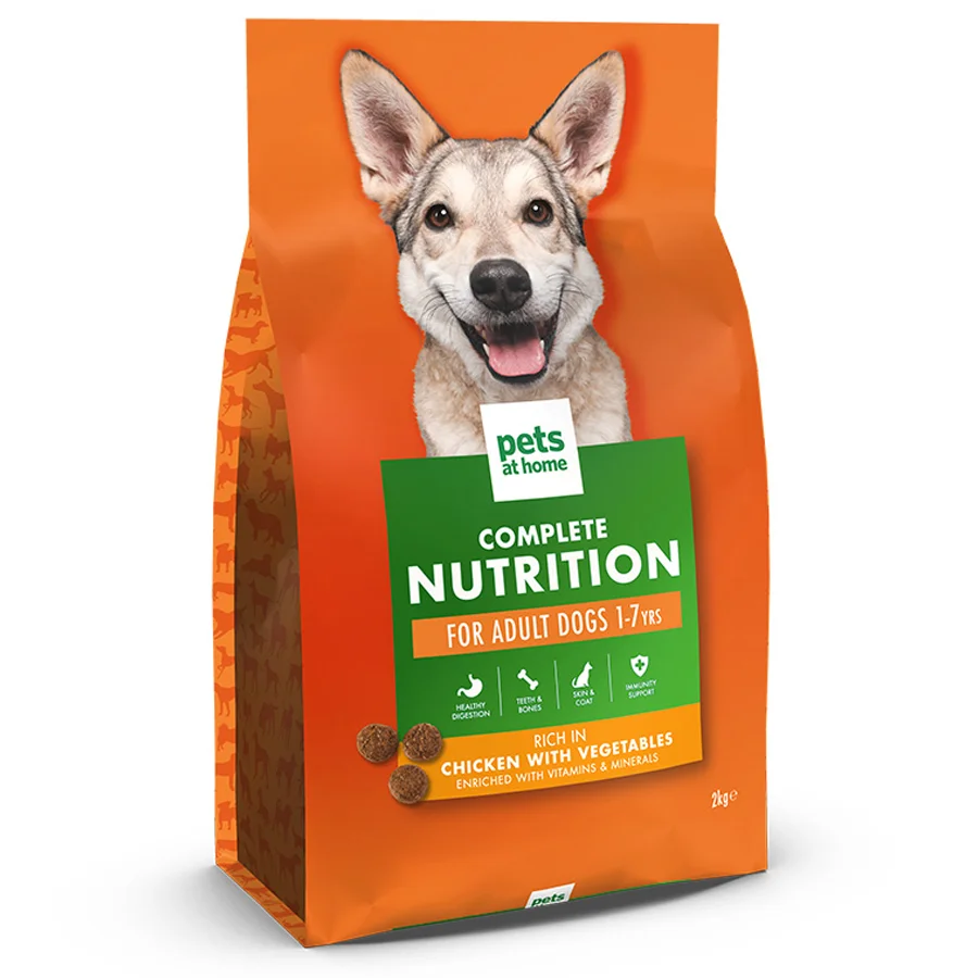 Relaxed Pets at Home Complete Nutrition Dry Adult Dog Food Chicken 2kg Certified