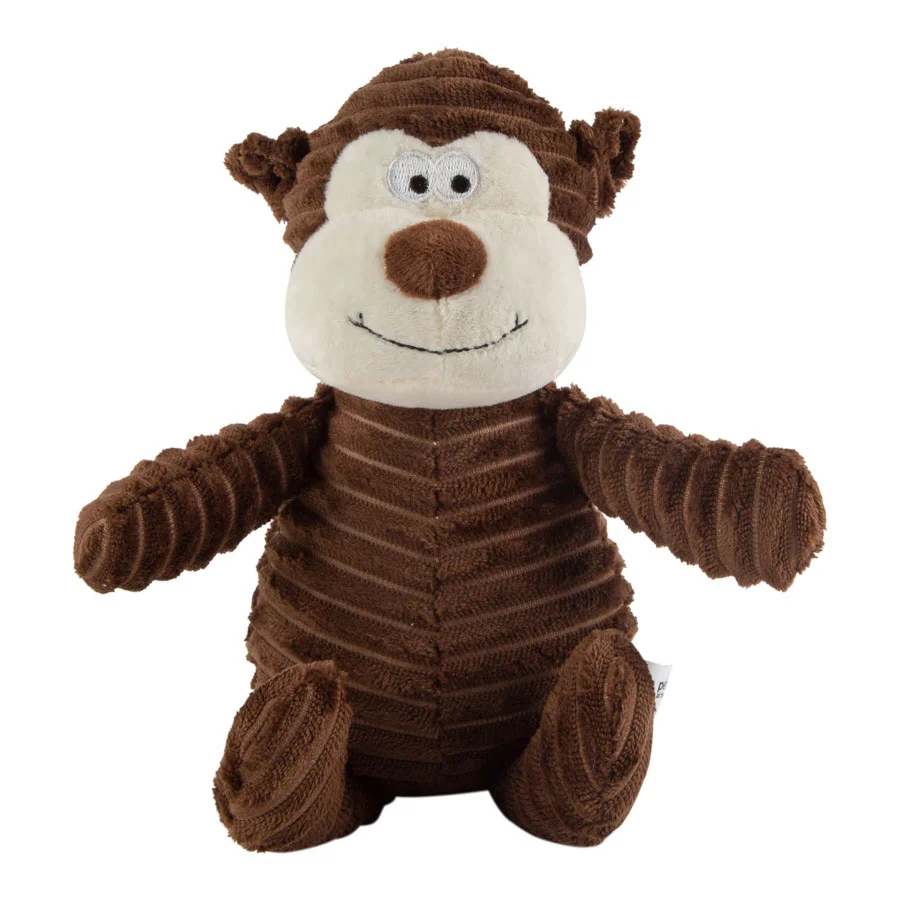 Modern Pets at Home Cord Monkey Squeaky Dog Toy Refined