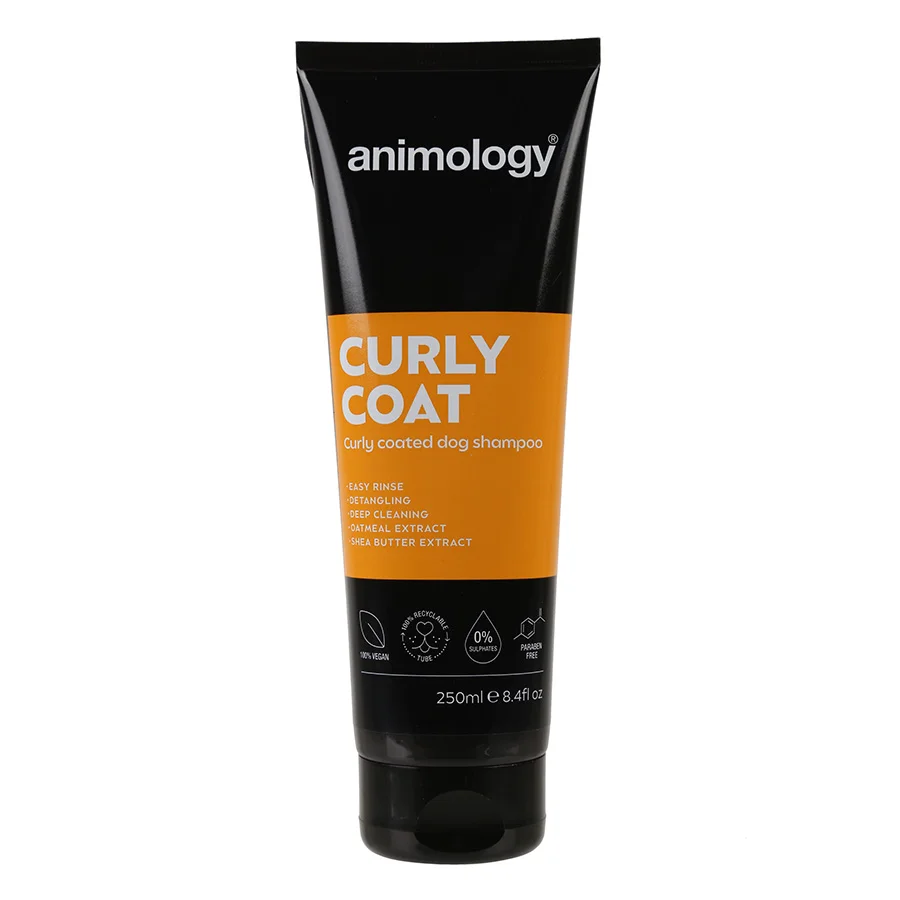 Reusable Animology Curly Coat Dog Shampoo 250ml Optimized