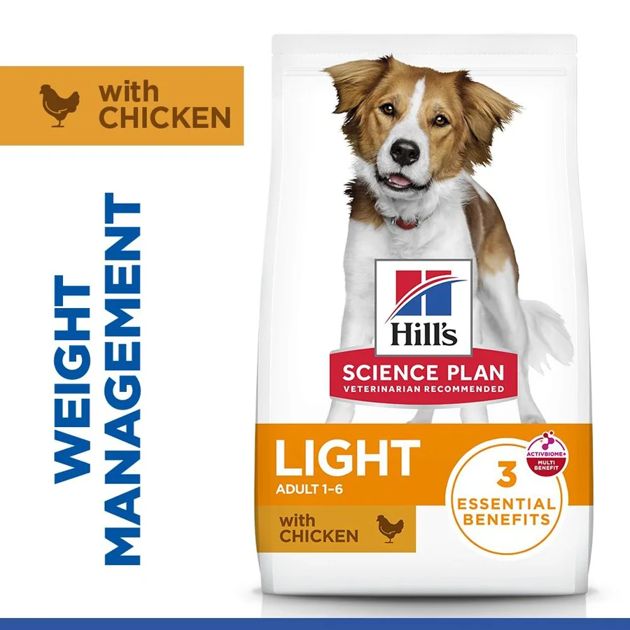 Optimized Hill x27 s Science Plan Light Adult Medium Breed Dry Dog Food Chicken 2.5kg Expertly Made