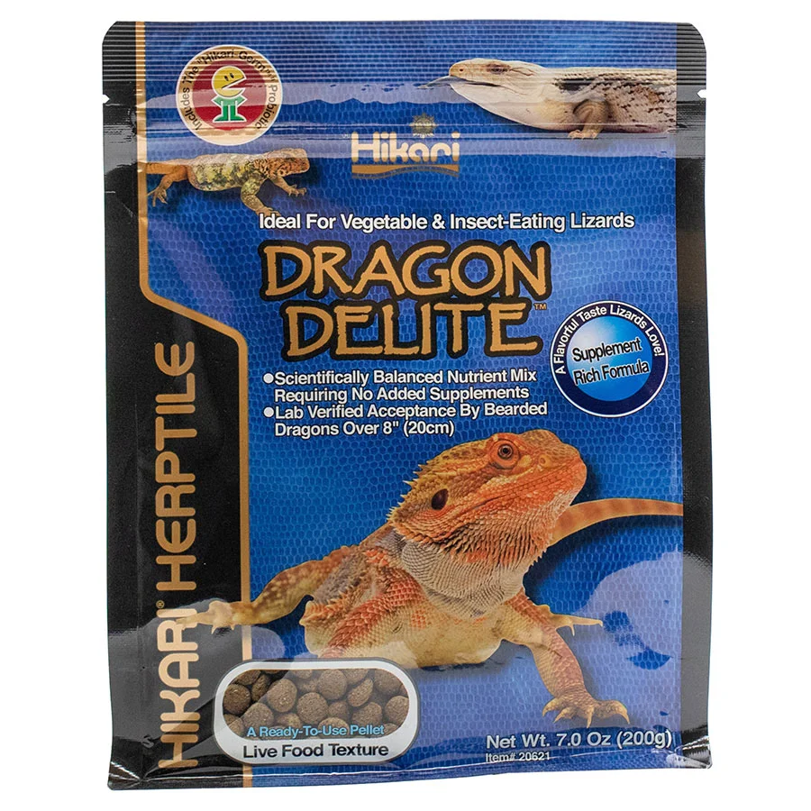 Solid Hikari Dragon Delite Pellet Reptile Food 200g Official