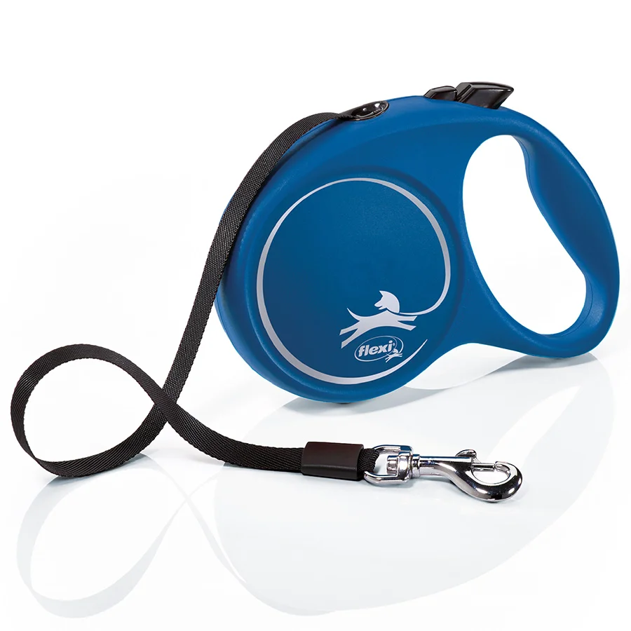 Comfortable Flexi Fun Extending Dog Lead Blue 5m Large Trendy