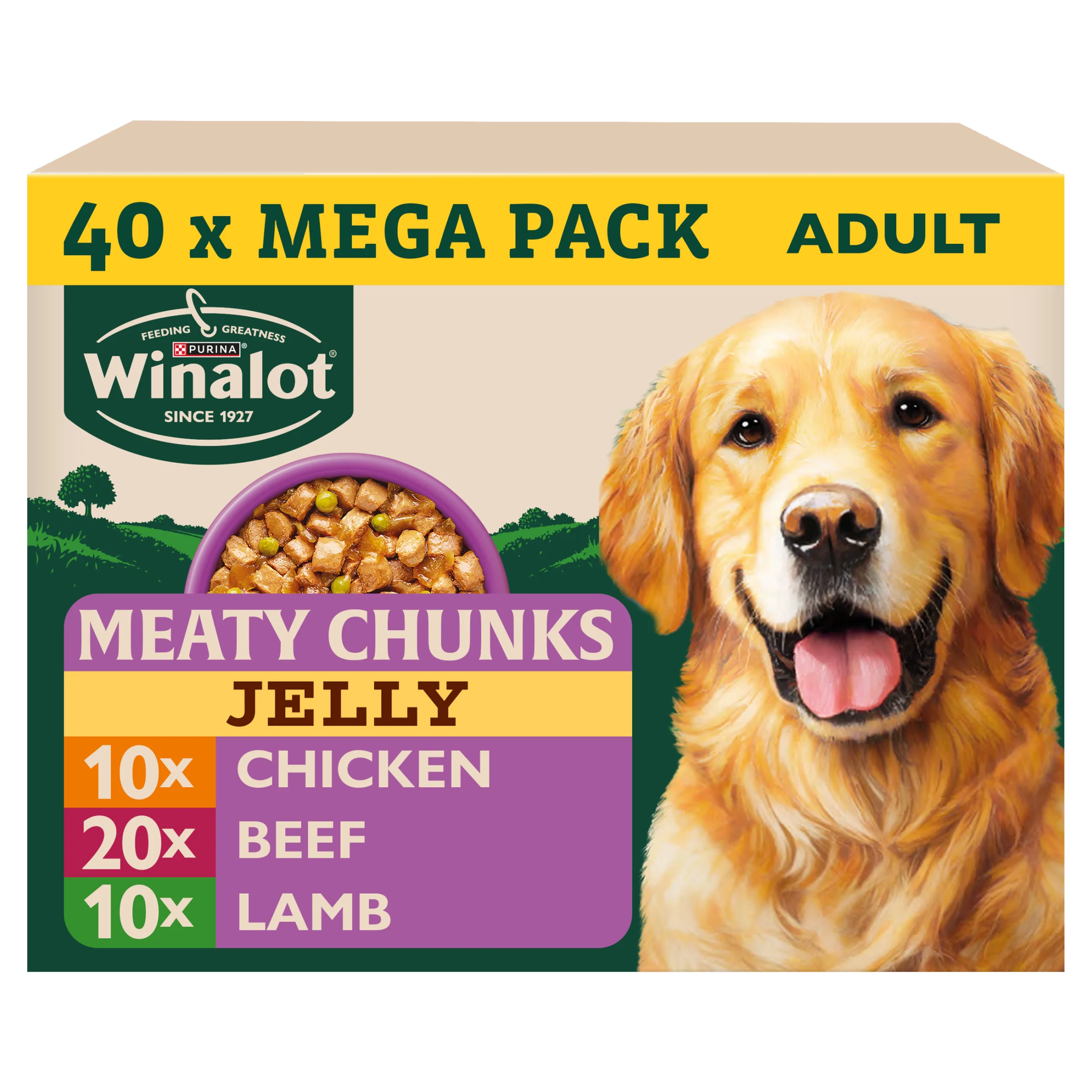 Consistent Winalot Adult Wet Dog Food Mixed In Jelly 40x100g Powerful