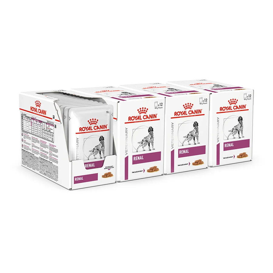 Convenient Royal Canin Veterinary Renal Adult Wet Dog Food 48x100g Powerful