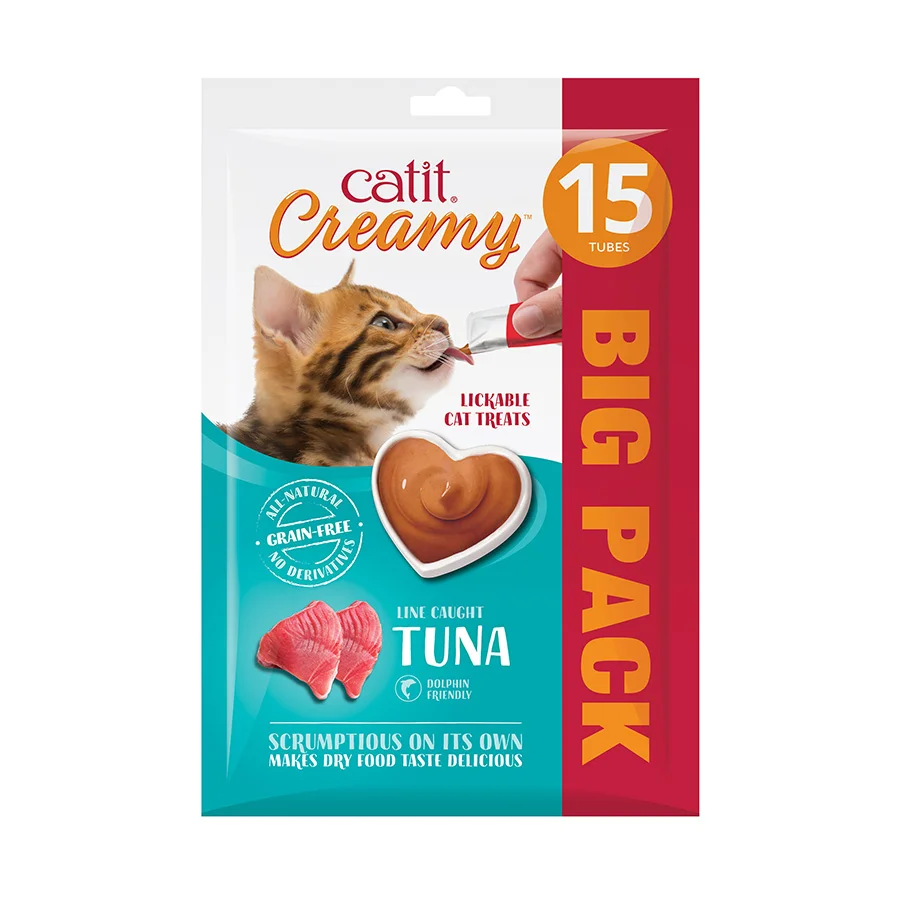 First-Class Catit Creamy Lickable Cat Treats Tuna 15x10g Versatile