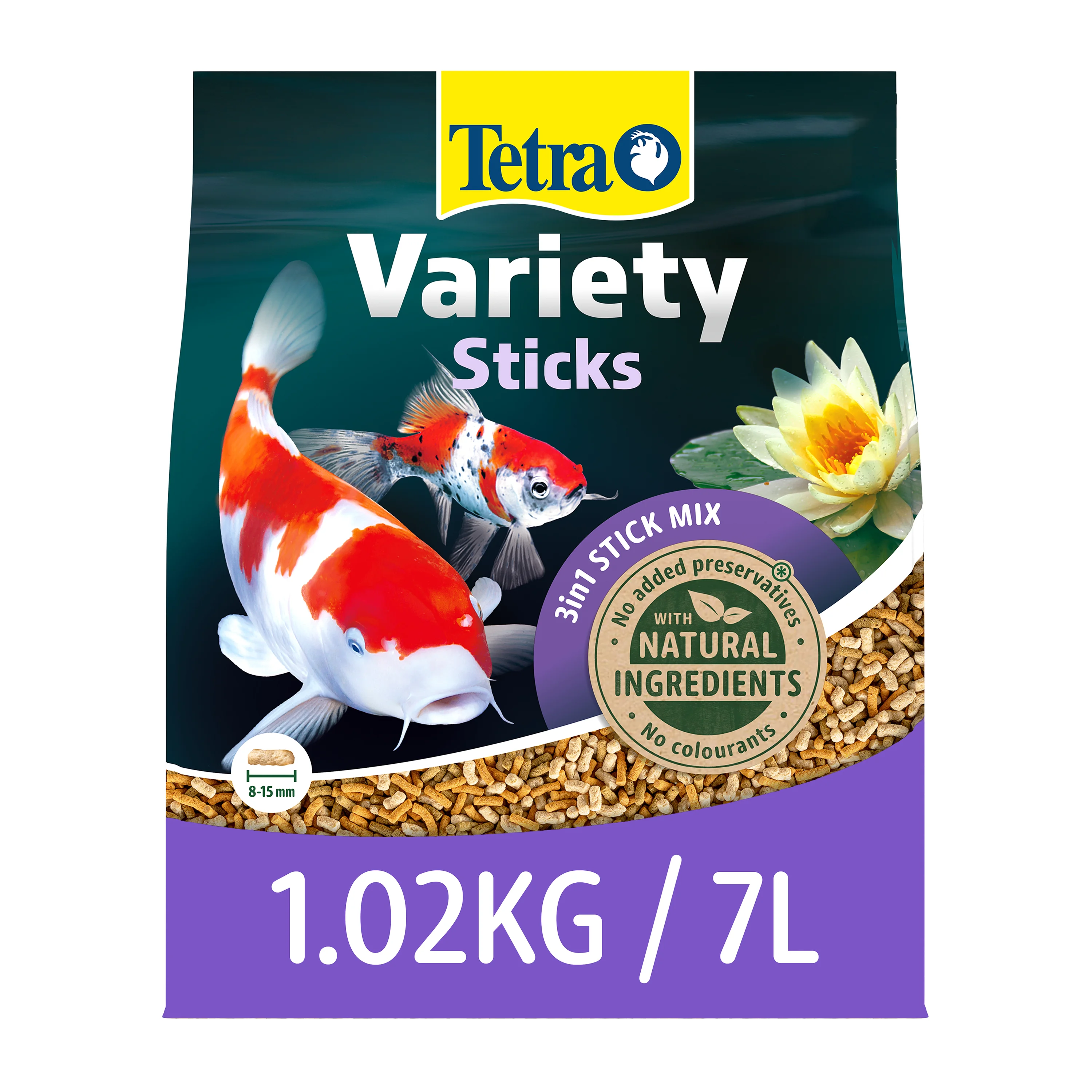 Efficient Tetra Pond Variety Sticks Koi Goldfish Fish Food 1.02kg Versatile