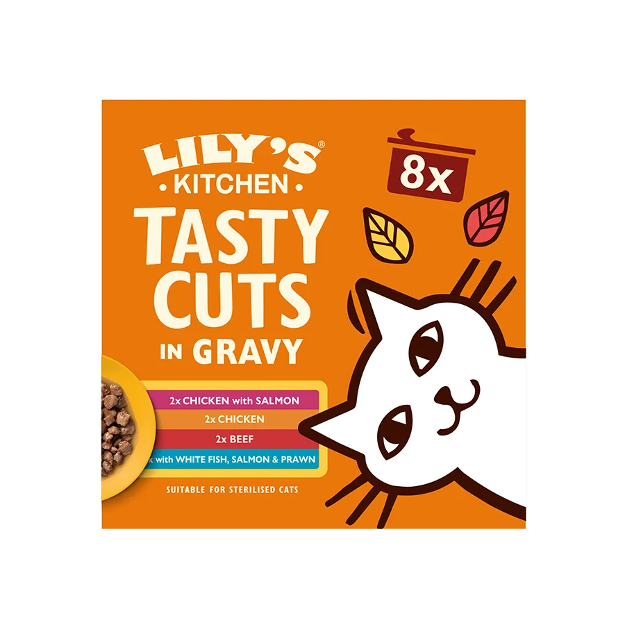 Durable Lily x27 s Kitchen Tasty Cuts Wet Cat Food In Gravy 8x85g Expertly Made