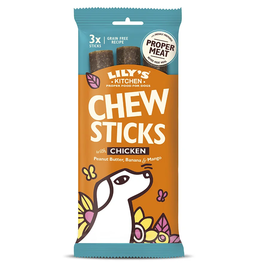 Professional Lily x27 s Kitchen Dog Chew Sticks With Chicken 120g Consistent