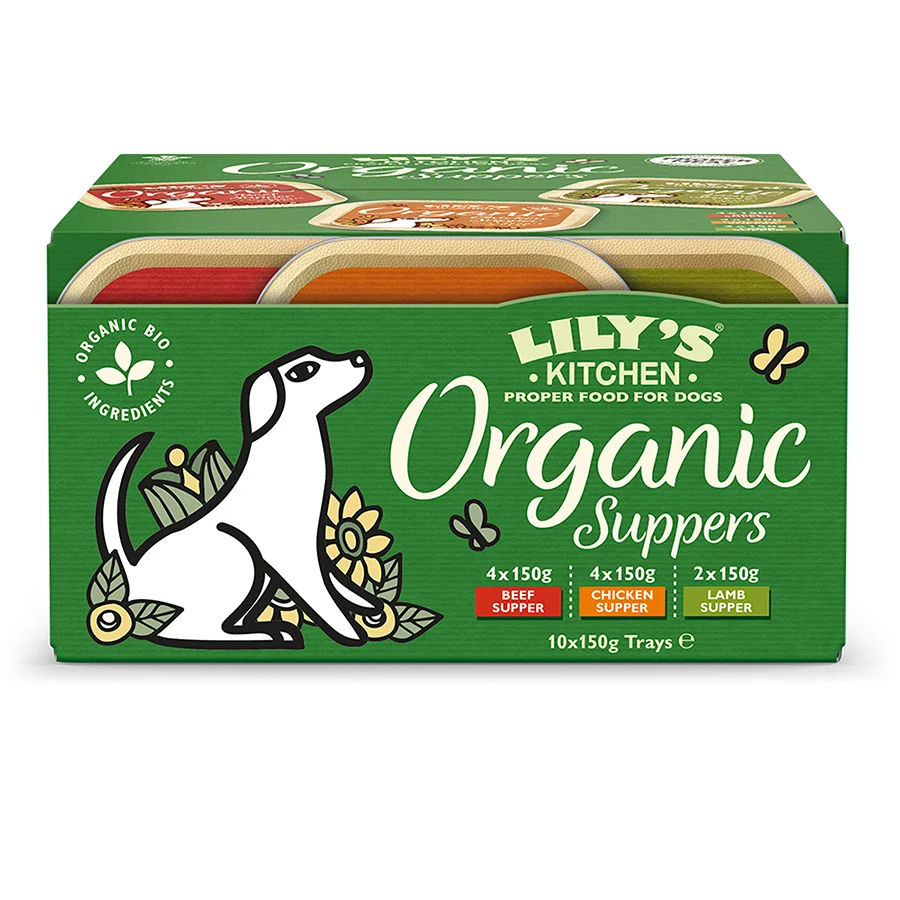 Traditional Lily x27 s Kitchen Organic Adult Wet Dog Food Mixed Multipack 10x150g Carefully Designed