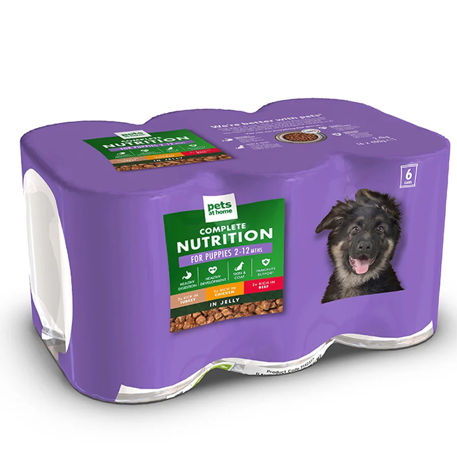 Environmentally Friendly Pets at Home Complete Nutrition Wet Puppy Food in Jelly 6x400g Stylish