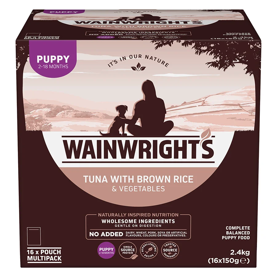 Refined Wainwright x27 s Wet Puppy Food Tuna 16x150g Sustainable