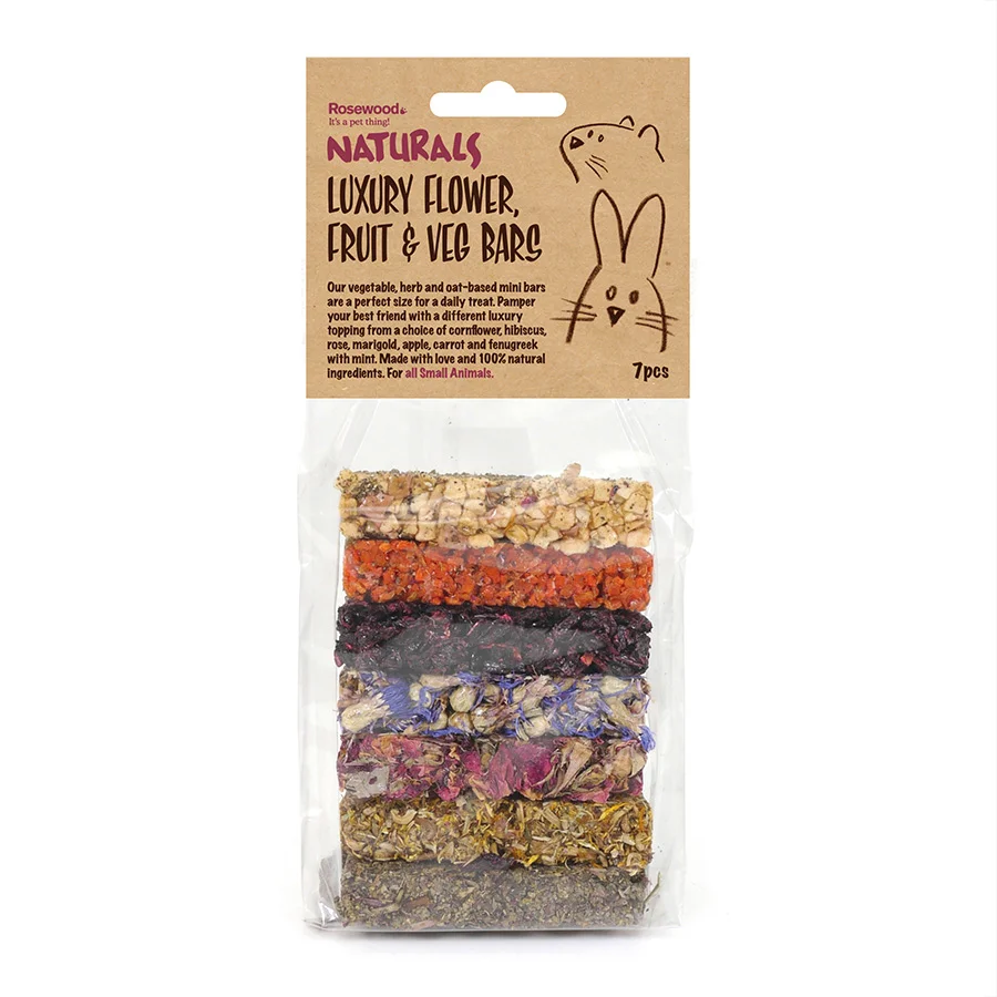 Smart Naturals Luxury Flower， Fruit Veg Bar Small Animal Treats 7 Pack